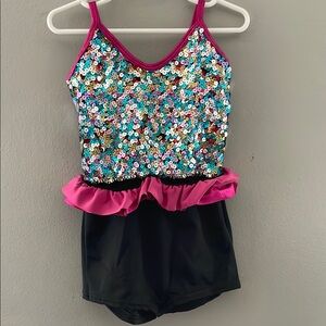 Sparkling Sequin Dance Costume Leotard